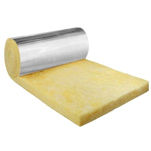 Fireproof Glass Wool <b>Felt</b> with Aluminum Foil Thermal Insulation <b>Roll</b> for Wall Roof - Product Image 1
