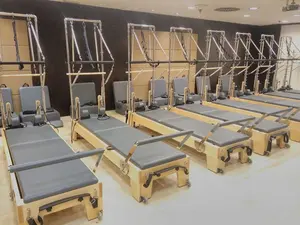 Máquina de pilates elástica reformadora de bordo, reformador de madeira com meia trapeze SRP04-1