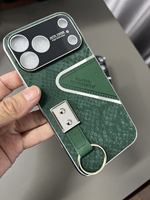 Étui de téléphone en cuir premium pour homme d'affaires avec fonction anti-chute et protection d'appareil photo pour iPhone 17/16 Pro Max