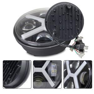 Phares LED en forme de X de 5,75 pouces, 40W, 6500 lumens, 12V, double couleur, compatibilité universelle pour Wrangler JK, clignotant DOT - Product Image 4