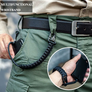 <span class=keywords><strong>Bracelet</strong></span> multifonctionnel en <span class=keywords><strong>paracorde</strong></span> pour la randonnée en montagne, porte-clés de sac à dos, sangle de poignet, équipement de camping - Product Image 3