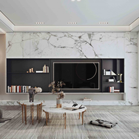 Meuble TV à étagères ouvertes, minimaliste, en MDF noir, style Art déco, naturel, scandinave