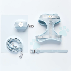 SinSky-Arnés de neopreno para perros, juego de correas de PVC con capa de aire acolchada ajustable, ligero y personalizado - Product Image 5