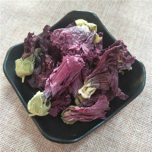 ดอกฮอลลี่ฮ็อคสีม่วงแดงแห้งธรรมชาติ 100% สำหรับชงชา - Product Image 5