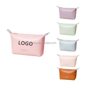 Sac de rangement de voyage en gros, sac à maquillage en PU avec logo personnalisé, porte-pinceaux, trousse de toilette, pochette cosmétique - Product Image 1