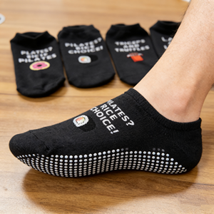 High Quality Custom Logo Design Ankle Sports Yoga Shorts Jacquard Knitted Non-Slip Pilates <strong>Trainer</strong> <strong>Socks</strong> Women Gym <strong>Socks</strong> - Product Image 1