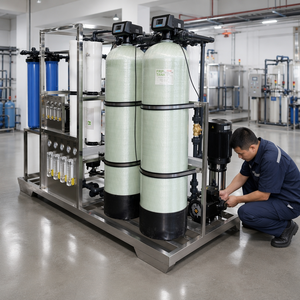 เครื่องกรองน้ำระบบ Reverse Osmosis สองขั้นตอน สำหรับน้ำดื่ม ระบบอุตสาหกรรม ราคาโรงงาน 500LPH-5000LPH - Product Image 1
