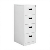 Armoire de classement moderne à 4 tiroirs avec serrure à clé centrale et poignée noire en métal pour bureau – Prix de gros
