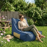 Fauteuil pouf d'intérieur en tissu, plusieurs couleurs combinées