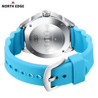 NORTH EDGE TRITON Jam Tangan Kuarsa Tenaga Surya Terbaru Jam Tangan Selam Pria Tahan Air 300M Relojes Para Hombres Jam