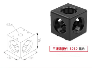 2020 3030 4040 in <span class=keywords><strong>alluminio</strong></span> estruso profilo quadrato giunto angolare 2 vie 3 vie connettori cubici nero CE 6000 serie taglio - Product Image 5