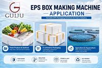 Professionele automatische EPS schuim fruit-, groente- en visdoos maakmachine, productielijn voor piepschuim dozen, hoge productiviteit