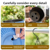 Pot de fleurs suspendu pour orchidées, panier suspendu en résine tressée, résistant aux fissures, translucide, design épuré, pour personne paresseuse