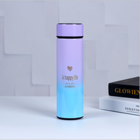 Nuevo producto Sensor personalizado Pantalla LED Temperatura Taza termo inteligente con soporte para teléfono móvil