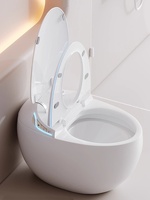 KD-T033A Tapa de Inodoro Inteligente con Forma de Huevo, Fabricada en Chaozhou, Alta Calidad, Funciones Inteligentes, Diseño Curvo Elegante, Inodoro de Pie