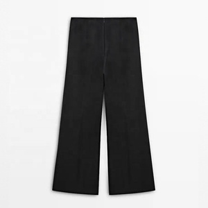 <span class=keywords><strong>Pantaloni</strong></span> larghi dritti a vita alta personalizzati <span class=keywords><strong>di</strong></span> alta qualità da <span class=keywords><strong>donna</strong></span> eleganti <span class=keywords><strong>pantaloni</strong></span> <span class=keywords><strong>di</strong></span> <span class=keywords><strong>lino</strong></span> <span class=keywords><strong>di</strong></span> cotone 100% sottili <span class=keywords><strong>neri</strong></span> Casual - Product Image 2