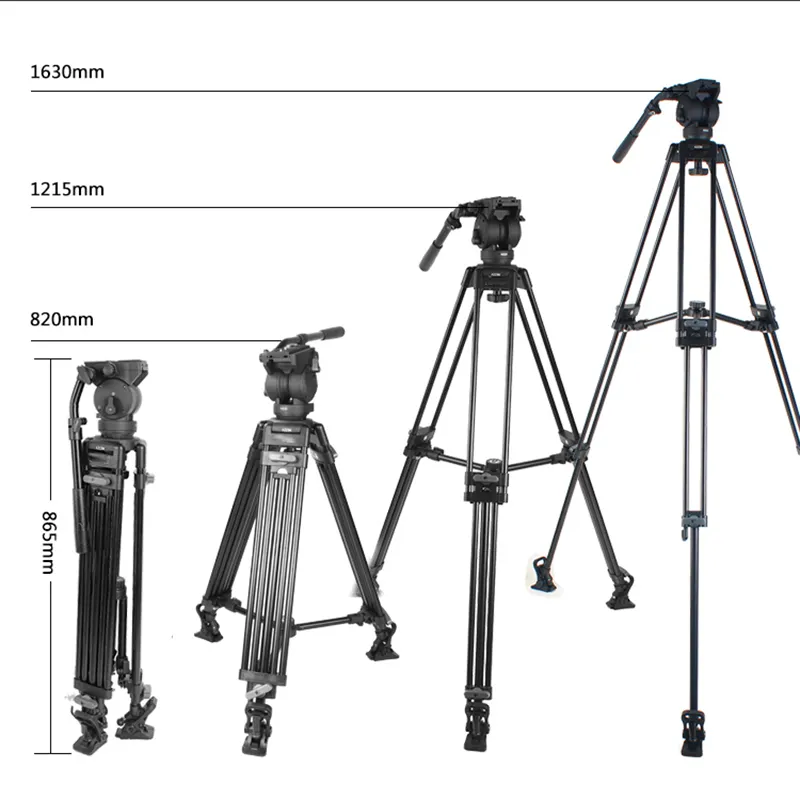 Yitai nhôm nhiệm vụ nặng nề máy ảnh ổn định đứng Tripod nhiếp ảnh chuyên nghiệp Video Tripod cho Canon kỹ thuật số DSLR máy ảnh