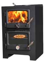 Poêle à bois Warmfire de haute qualité avec four, vente chaude de chauffage au bois