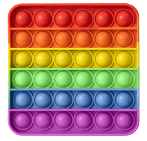 Jouet sensoriel anti-stress en silicone arc-en-ciel Max 50/commande, à bulles à presser, à pousser, à éclater, pour soulager le stress avec doigt <span class=keywords><strong>pop</strong></span> - Product Image 6