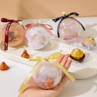 Ornements Ronds en Plastique Creux Flottants Transparents, Remplitables, Tailles Assorties, pour Noël et Mariages, Vente en Gros