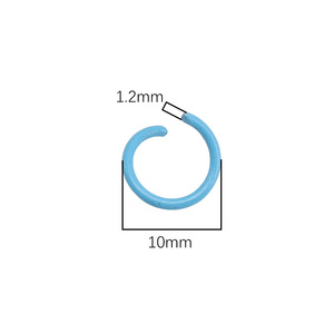 Anneaux ouvrants en fer coloré à mémoire de forme 1,2 x 10 mm pour accessoires de fabrication de bijoux DIY - Product Image 4