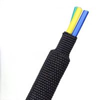 Manchon tressé thermorétractable flexible 2:1 manchons de protection en tissu polyester thermorétractables