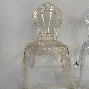 Stile francese trasparente festa evento principessa <span class=keywords><strong>Belle</strong></span> <span class=keywords><strong>Epoque</strong></span> sedie da sposa PC chiaro evento principessa sedie - Product Image 4