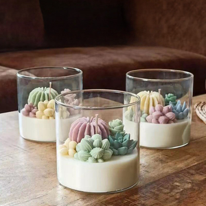 Vente en gros, fourniture en usine, logo personnalisé, prix bas, pot à bougie transparent vide en borosilicate résistant à la chaleur - Product Image 1