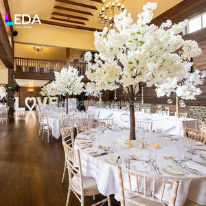 Arbres artificiels en soie LEDA, fleurs de cerisier, verdure, centres de table de mariage, décoration d'allée, Noël et Nouvel An, fibre de verre durable - Product Image 1