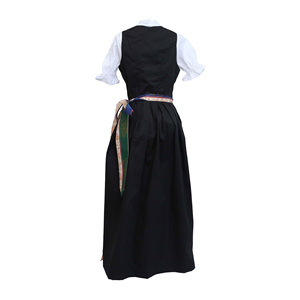 ชุดเดรส Dirndl แบบดั้งเดิมสำหรับผู้หญิงขายส่ง ชุดเสื้อปักลาย กระโปรงลายทาง พร้อมผ้ากันเปื้อน ทรงเอไลน์ ยาวแบบแม็กซี่ เหมาะสำหรับงานเทศกาลและงานปาร์ตี้ - Product Image 4