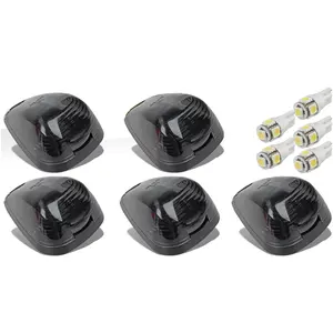 5X Cab Roof Marker Lights Lens w/ LED Assembly Aftermarket Replacement Compatible with Ford F150 F250 F350 F450 F550 Super Duty