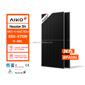 <span class=keywords><strong>Aiko</strong></span> 3N + 78_188-<span class=keywords><strong>AIKO</strong></span>-A-MAE78Dw_650-675W แผงโซลาร์เซลล์ N-Type 425W ฝาครอบกระจกไฟฟ้าสูงสุดสำหรับระบบแผงเซลล์แสงอาทิตย์ - Product Image 1