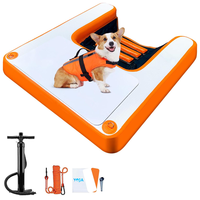 Offre Spéciale haute qualité grande rampe d'eau de piscine gonflable pour chien et planche de chiot pour chiens produit de sport et de divertissement