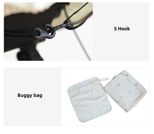Customized Baby <strong>Stroller</strong> Rain Cover 99% UPF Protection Waterproof Polyester Black/<strong>Beige</strong> Fits 81x43x46cm/31x16x18in <strong>Strollers</strong> - Product Image 6