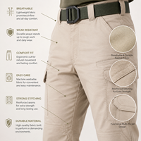 Pantalon de travail tactique multi-poches, coutures renforcées, pantalon cargo fonctionnel, broderie de logo personnalisée, uniforme du personnel