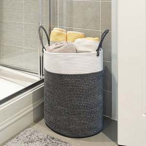 Cesto per Biancheria da Uomo, Cubi Portaoggetti in Vimini Intrecciato a Mano, Scatola Trasparente per Pane, Cesto da Picnic di Marca, Fibra di Paglia Multistrato per Hotel - Product Image 2