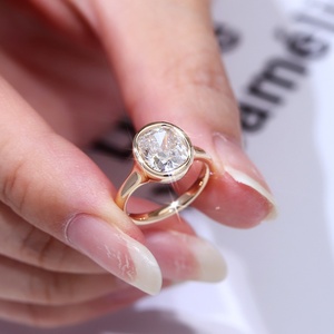 Anillos de Boda de Oro de 18k para Pareja, Diamantes Cultivados en Laboratorio DEF VVS, Anillos de Oro Macizo, Alta Joyería, Diseño Original, Regalo de Aniversario para Mujer - Product Image 3