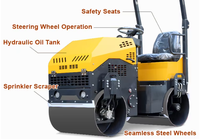 Machinerie de construction, rouleau vibratoire à double tambour de 1 à 8 tonnes avec pompe, compacteur haute capacité