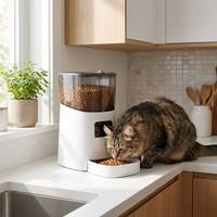 Distributeur automatique intelligent 5G WiFi portable en plastique étanche pour animaux de compagnie avec mise à jour OTA et contrôle programmable des portions via l'application