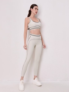 Conjunto Deportivo <span class=keywords><strong>de</strong></span> Dos Piezas, Leggings y Sujetador Deportivo <span class=keywords><strong>de</strong></span> Spandex/Nylon, Secado Rápido, Transpirable, Cintura Elástica, Logotipo Personalizado, <span class=keywords><strong>Yoga</strong></span> <span class=keywords><strong>para</strong></span> Mujer - Product Image 6
