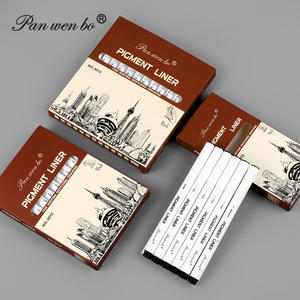 6 черных тонких линий, водонепроницаемый набор чернил, архивные чернильные маркеры, микро-финелинер, рисование, художественная пигментная подкладка, ручки - Product Image 6