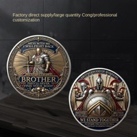 Serie de Monedas Conmemorativas Metálicas con Temática de Honor y Guerrero, Monedas de Recuerdo Personalizadas Coleccionables para Regalo o Colección