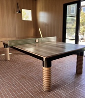 Mesa de Ping-Pong Minimalista Italiana de Alta Gama, Diseño Creativo para Espacios Recreativos de Villas de Lujo