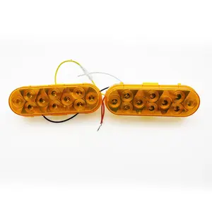 3 Flashing Mode Amber Orange Led Strobe Truck Lights With 10 LED Warning Led Side Marker Light Dinamic Tail Wig-wagLights