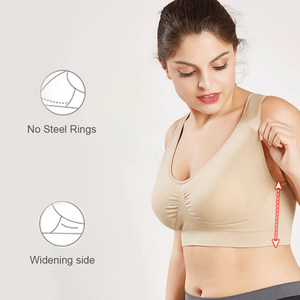 Reggiseno donna <span class=keywords><strong>taglie</strong></span> <span class=keywords><strong>forti</strong></span> Top donna Casual tinta unita morbido allenamento sportivo completo reggiseno Top - Product Image 2