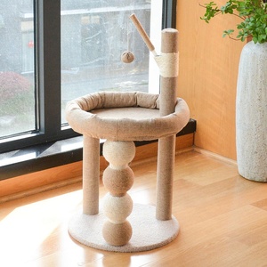 Kinghon 4 In1 Small <b>Cat</b> <b>Tree</b> Natural Sisal <b>Scratching</b> <b>Post</b> with Tower and Track Ball Soft Perch Bed <b>Cat</b> <b>Tree</b> - Product Image 2