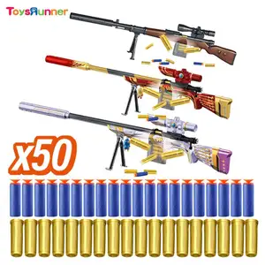 Real Shell Ejecting Toy Gun Ak47 Soft Bullet Yellow Air Safety Safely Air Soft Toy Gun Shell Ejecting Toy Gun With Bullet