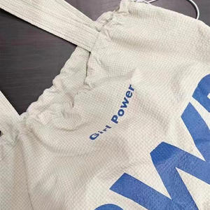 Pana de algodón Tipo de cierre con cordón Bolsas de almacenamiento hechas a mano para picnic y almuerzo - Product Image 6