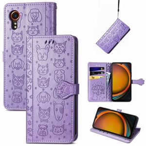 Étui portefeuille à rabat imprimé chat et chien mignon pour <span class=keywords><strong>Samsung</strong></span> X Cover 7, pour Infinix HOT 12i, étui pour carte de crédit - Product Image 3
