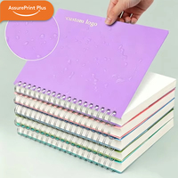 Carnet à spirale A5 personnalisé avec logo, 300 pages, pages pointillées, couverture rigide imperméable, reliure double spirale